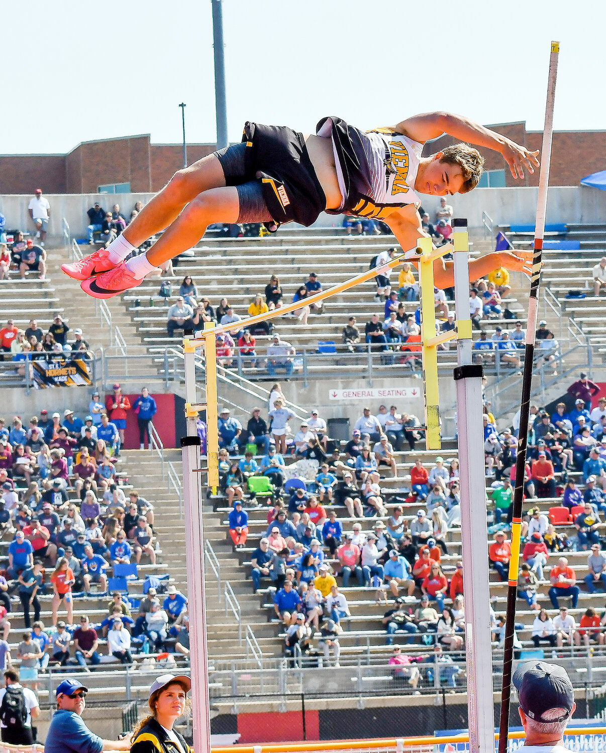 Gavin Schwartze also earned All-State honors in the Class 1 Boys Pole Vault placing sixth during the Missouri State High School Activities Association (MSHSAA) Class 1-2 State Track and Field Championships held over the weekend at Jefferson City High School’s Adkins Stadium.